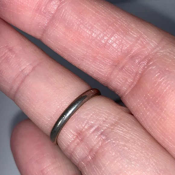 Sterling Silver Plain Band Ring, Size 3 1/4 - Picture 4 of 6